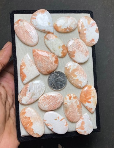 Cabochone scolecite rosa - scolecite, lotto